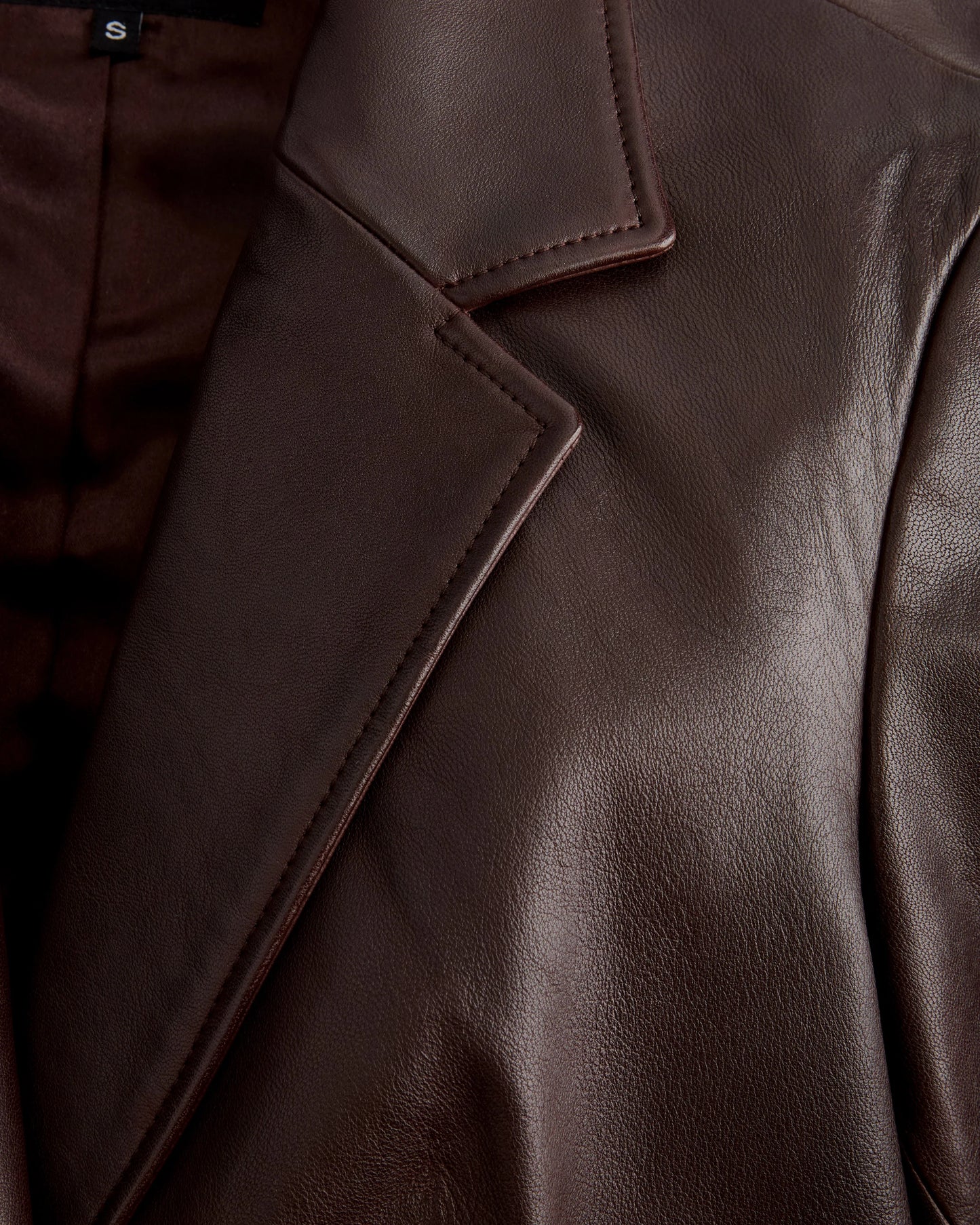 100% Leather Blazer - XS / Rich Brown