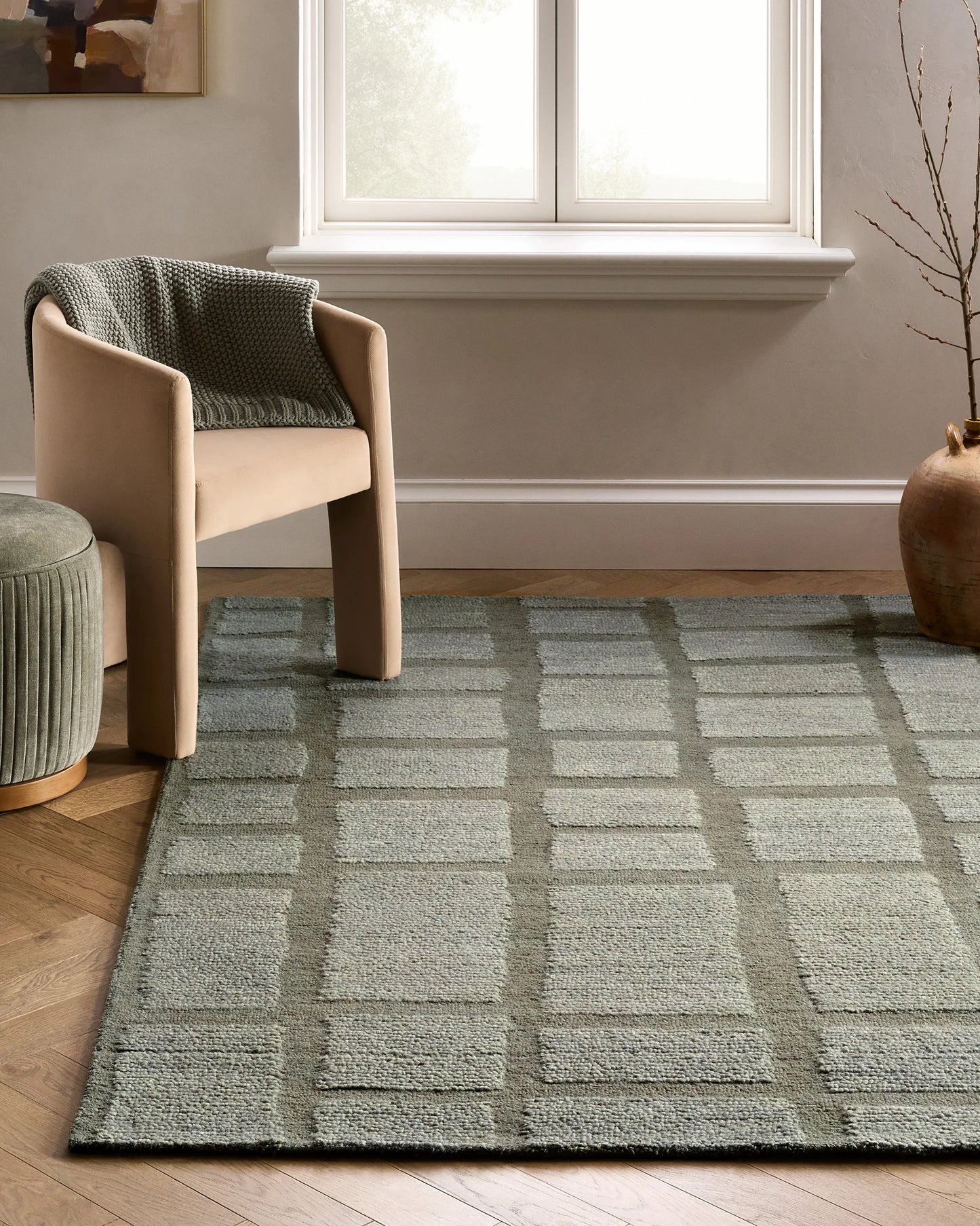 Benton Wool Rug - 3' x 5' / Green