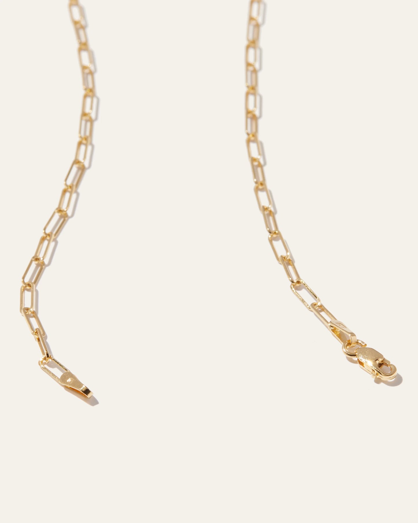 14K Gold Paperclip Chain Necklace - 2.7mm - 16" / Yellow Gold