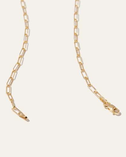 14k Gold Long Chain Link Necklace - One Size / Yellow Gold