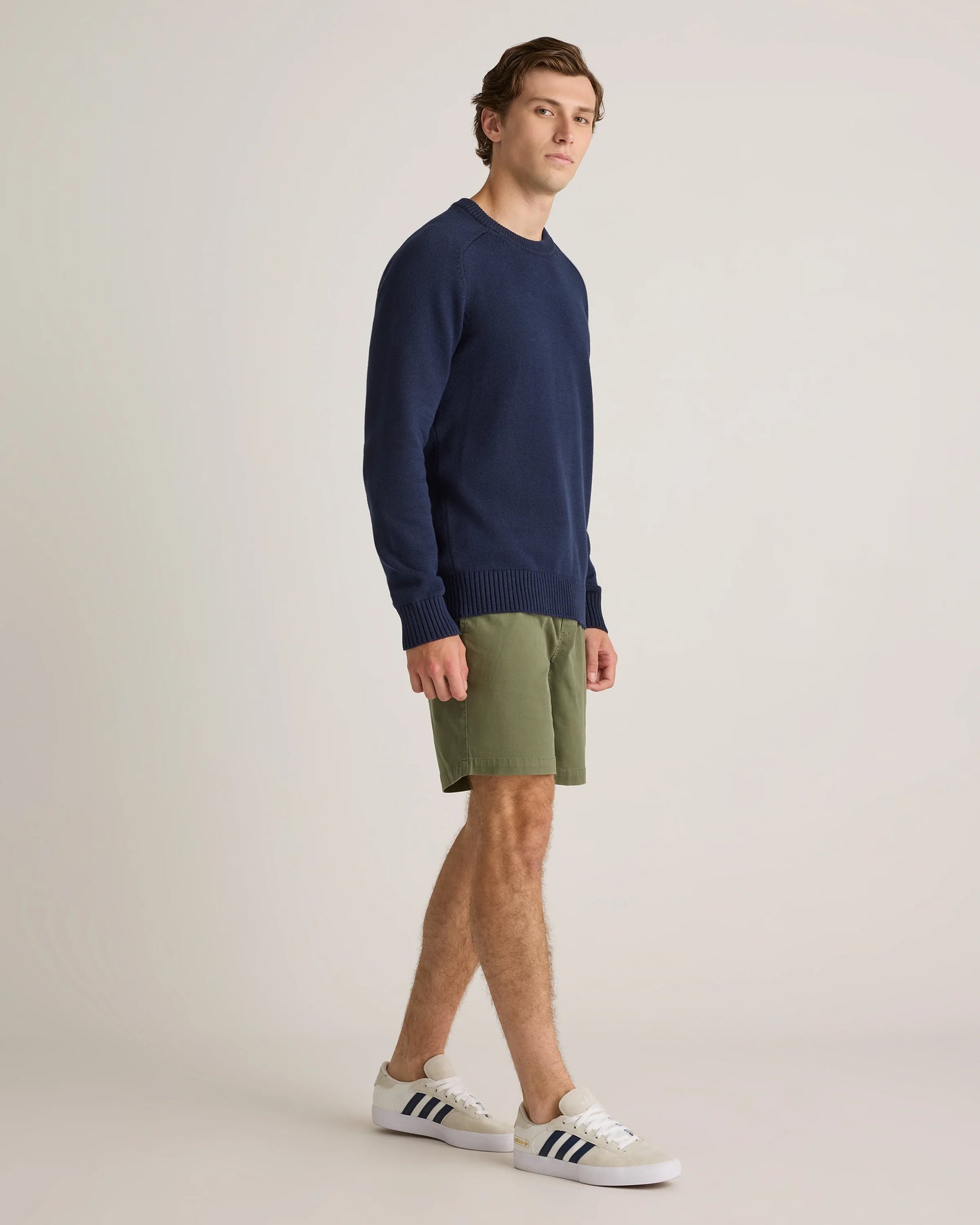Cotton Chino Drawstring Shorts - 7" - S / Trellis