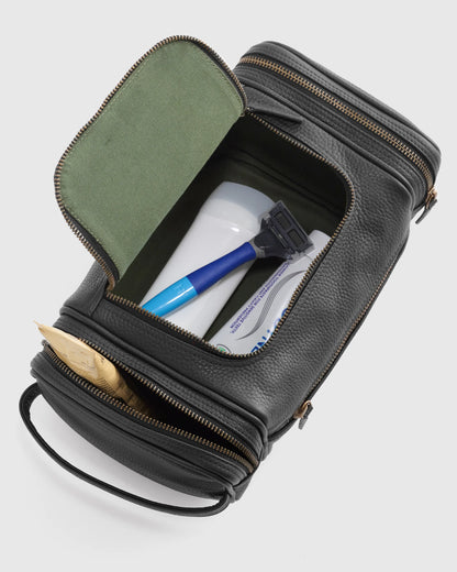 Nappa Leather Toiletry Bag - One Size / Black