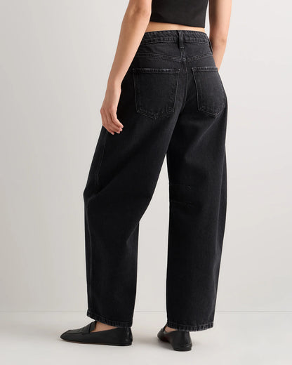 Maya Rigid Exaggerated Barrel Jeans - 24 / Powder Blue