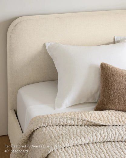 100% Linen Curved Bed - Full / Canvas