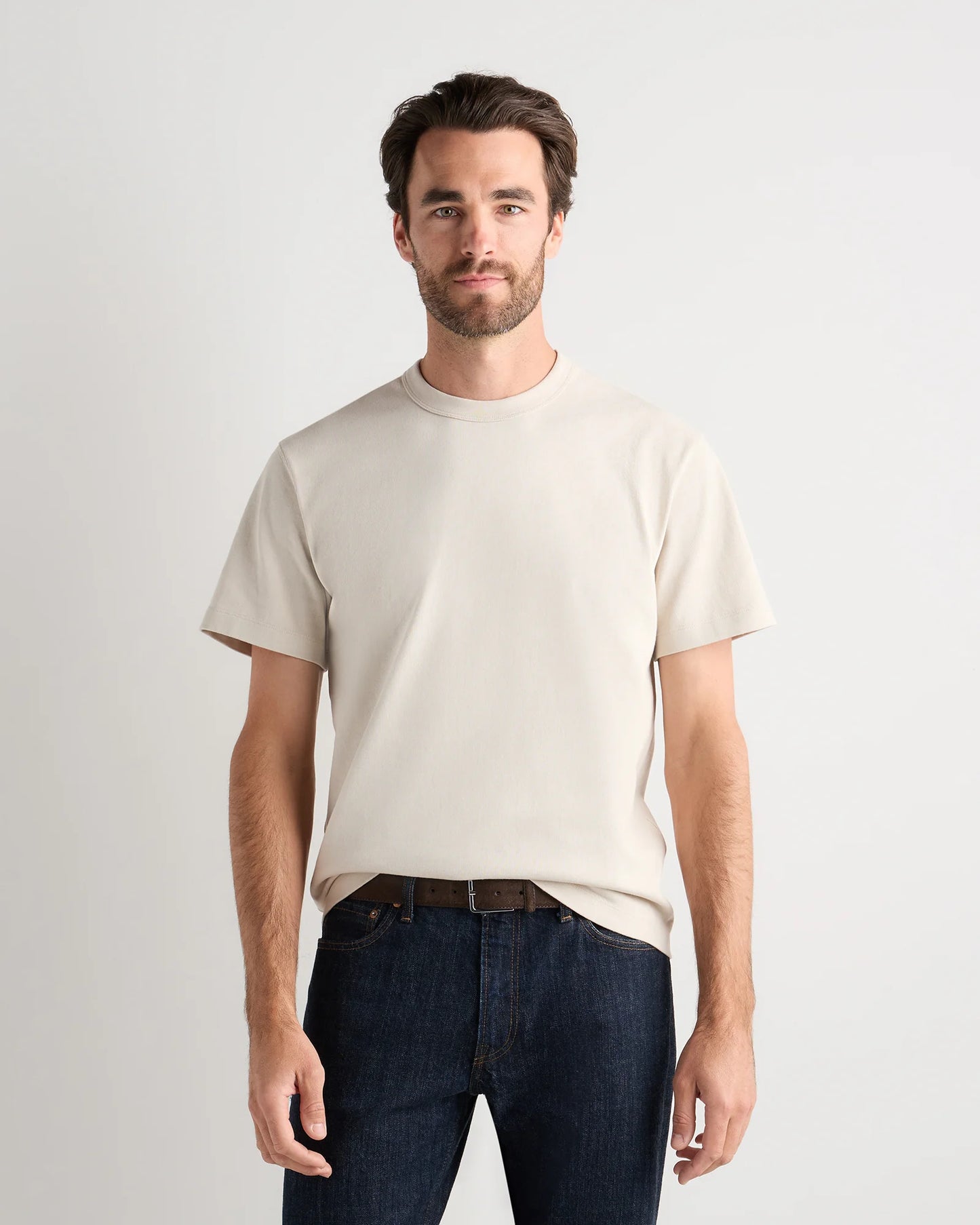 100% Organic Cotton Heavyweight Tee - XS / Natural