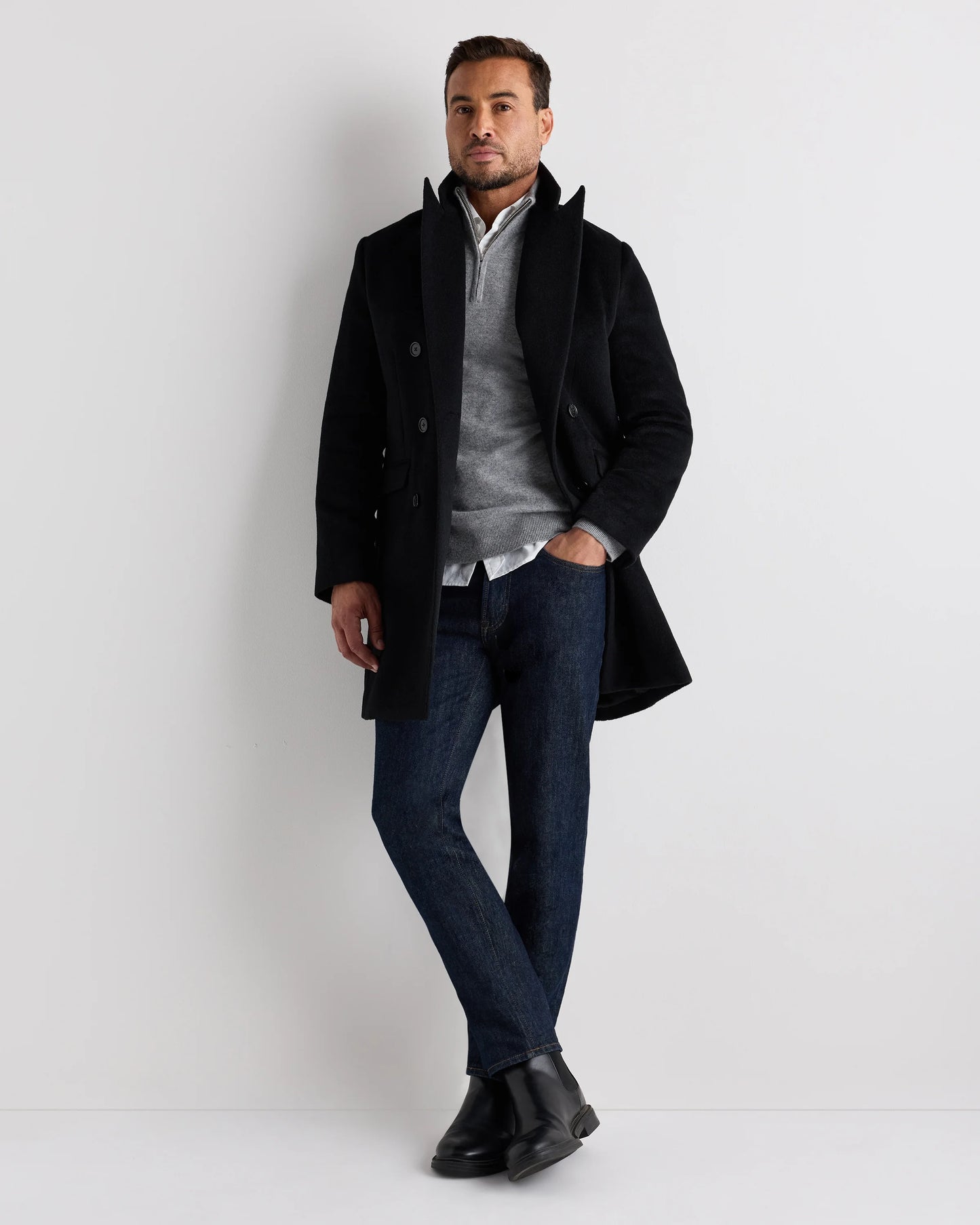 Camel Hair Double-Breasted Overcoat - S / Vicuna
