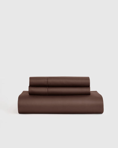 Signature Giza Cotton Sateen Fitted Sheet Set - Twin / Mineral