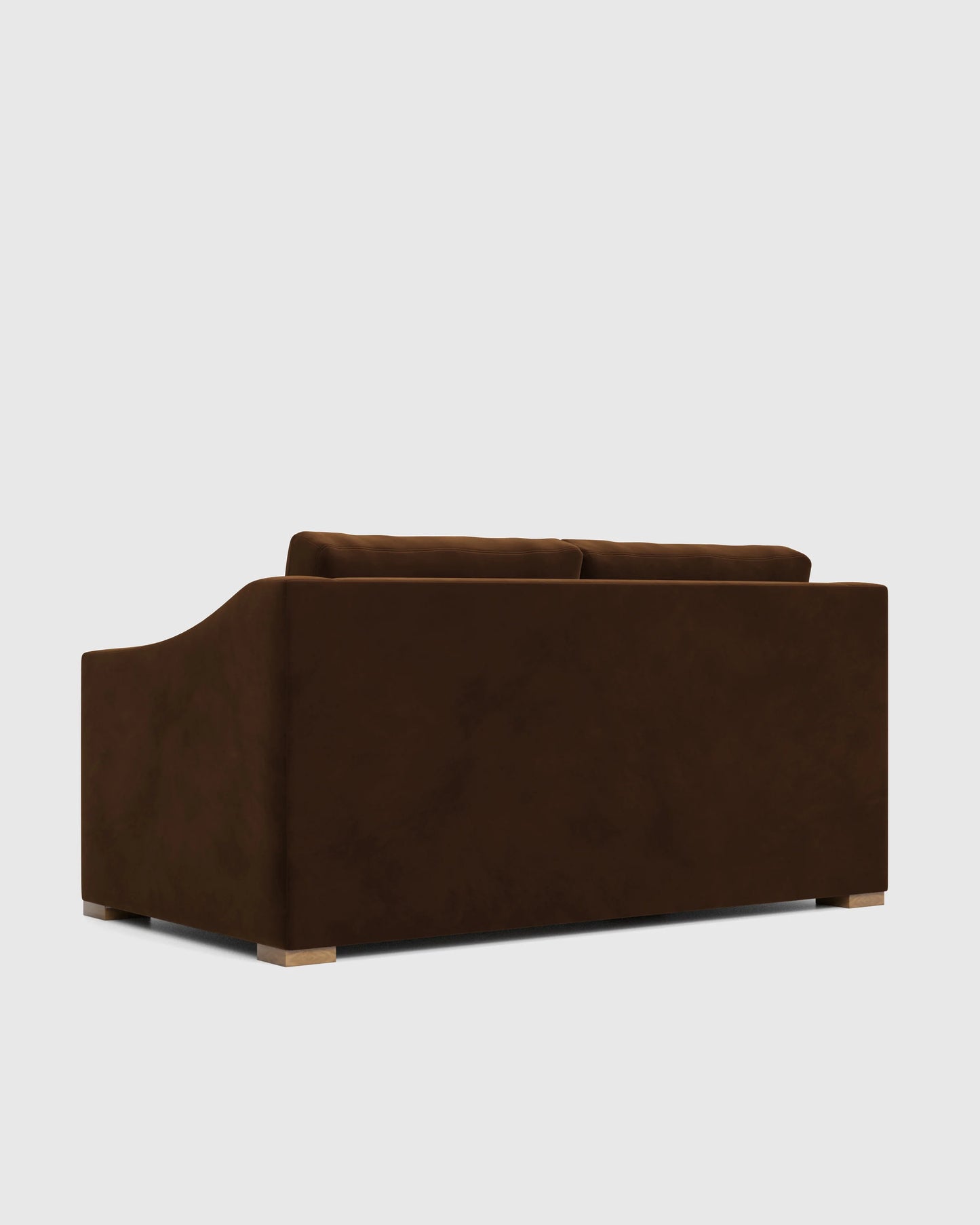 Hollis Slope Arm Sofa in Performance Velvet - 72" / Ivory