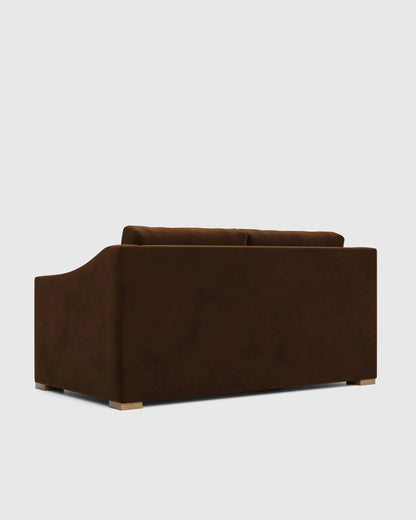 Hollis Slope Arm Sofa in Performance Velvet - 72" / Ivory