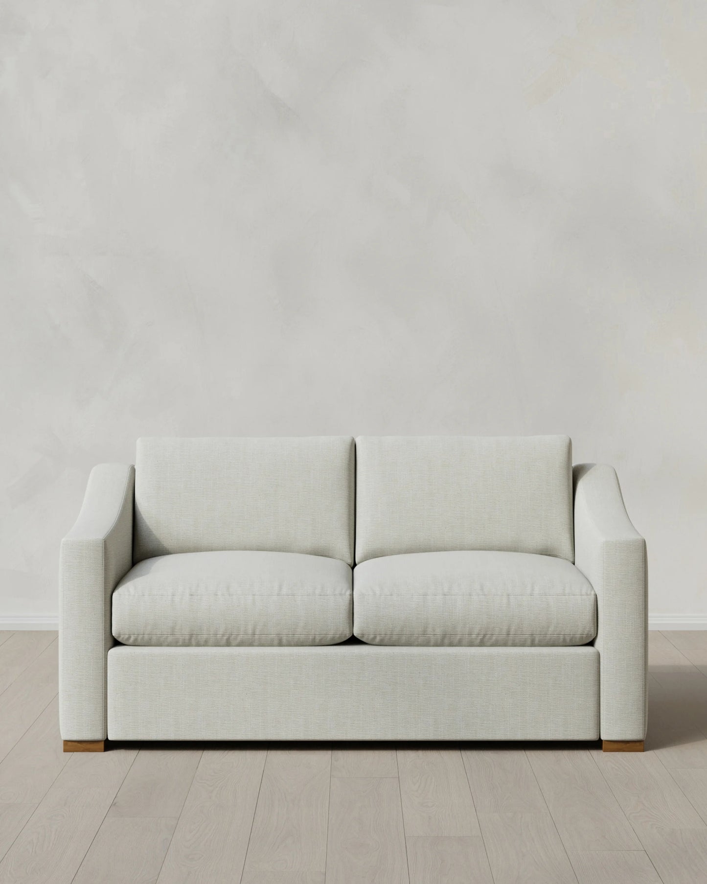 Hollis Slope Arm Sofa in Performance Chenille Linen Blend - 72" / Snow