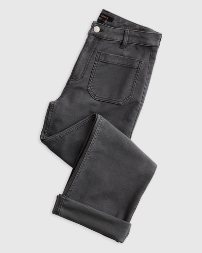 French Terry Wide Leg Pants - 0 / Bayberry Olive