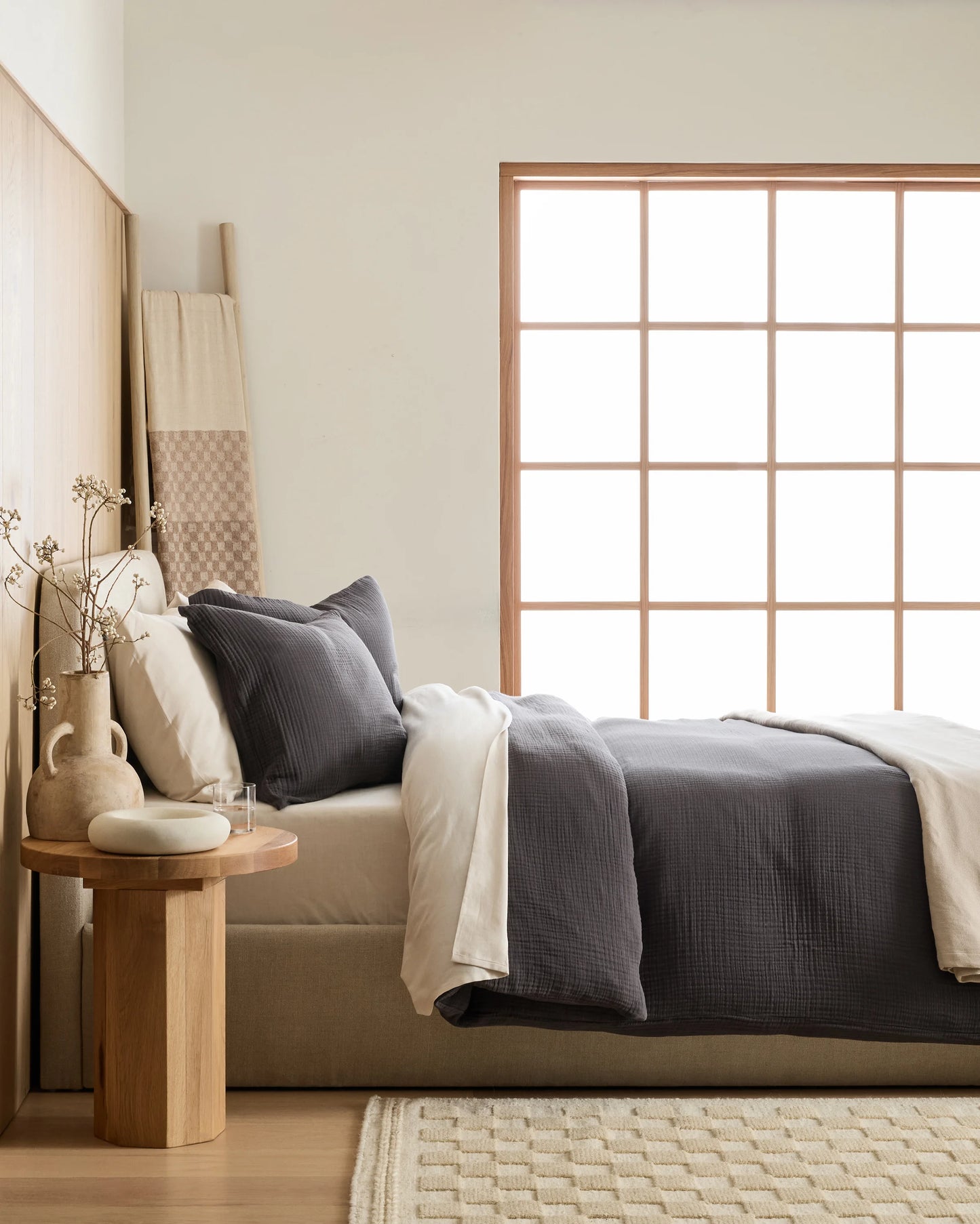 Organic Cotton Gauze Duvet Cover - Twin / Dried Sage