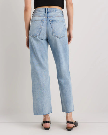 Bella Rigid Straight Jeans - 24 / Rinsed Indigo Blue