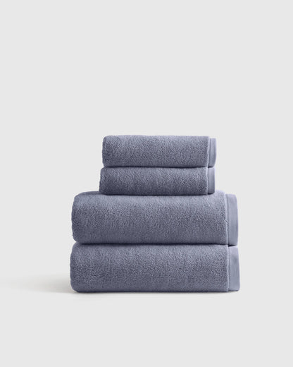 Plush Organic Turkish Cotton Bath Bundle (4 pieces) - One Size / White