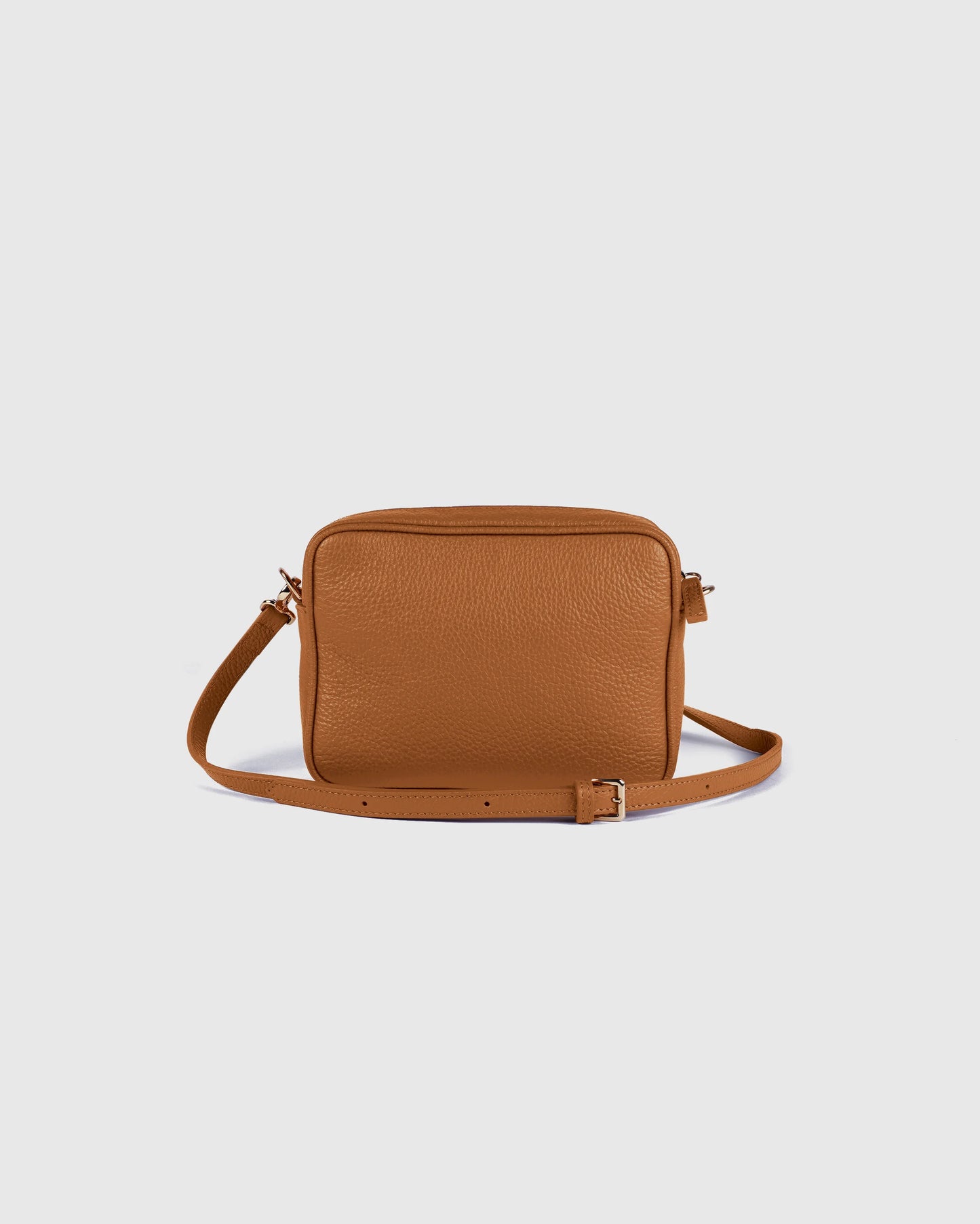 Italian Leather Crossbody Bag - One Size / Black Croco