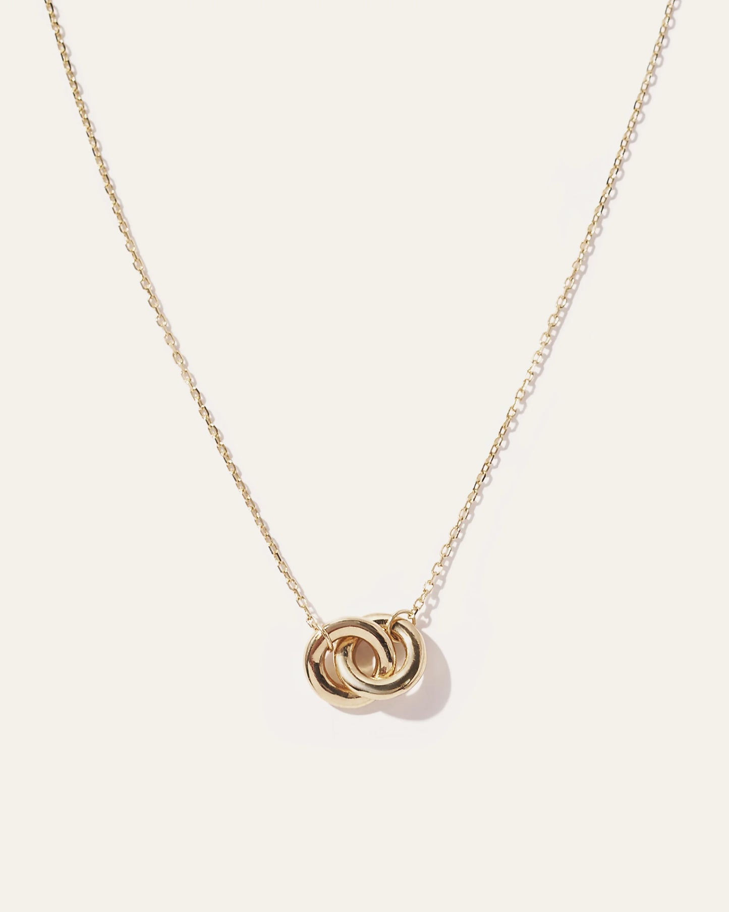 14K Gold Interlock Necklace - One Size / Yellow Gold
