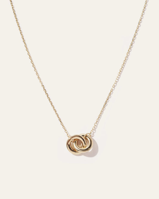 14K Gold Interlock Necklace - One Size / Yellow Gold