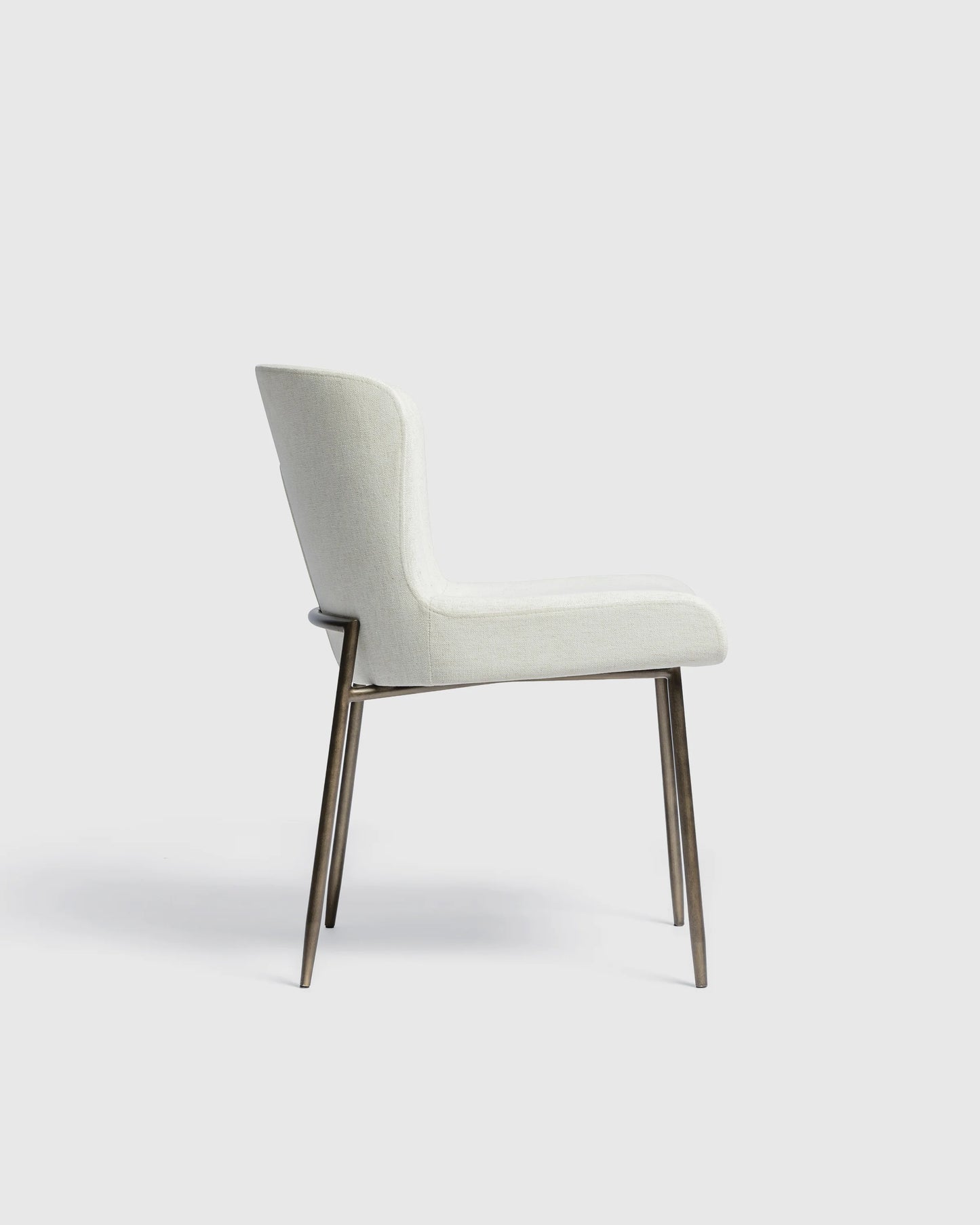 Performance Chenille Dining Chair with Powder Coated Iron Frame (Set of 2) - Set of 2 / Snow