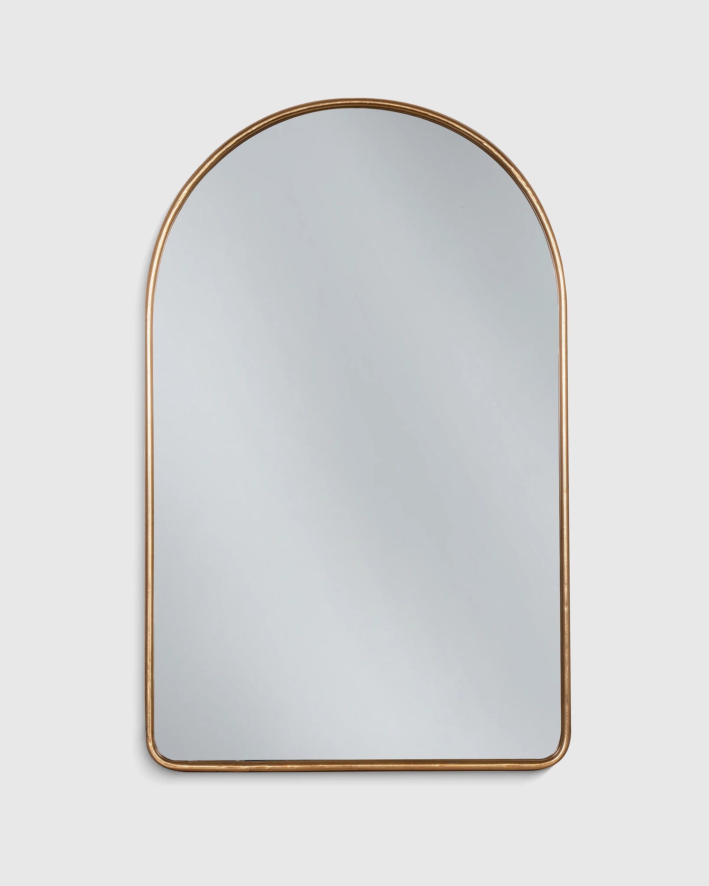 Arched Metal Framed Wall Mirror - One Size / Silver Metal Frame
