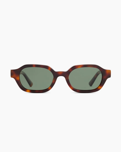 Sardinia Polarized Acetate Sunglasses - One Size / Black with Green lens