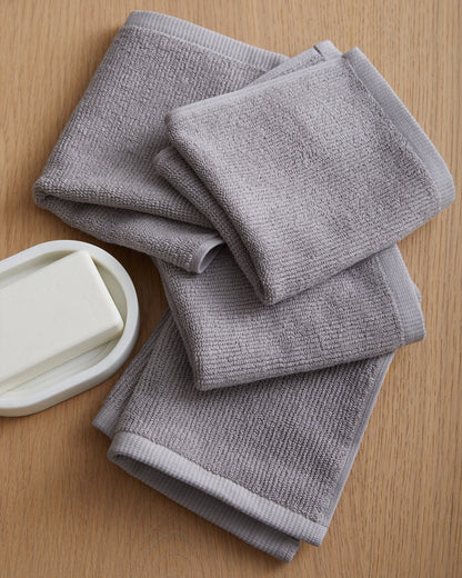 Turkish Ribbed Quick Dry Bath Sheet Bundle - One Size / Mineral