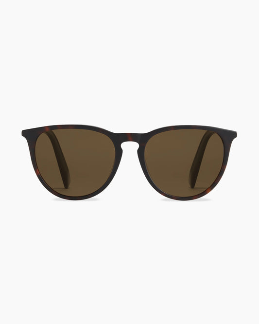 Emily Polarized Acetate Sunglasses - One Size / Tortoise with Brown lens