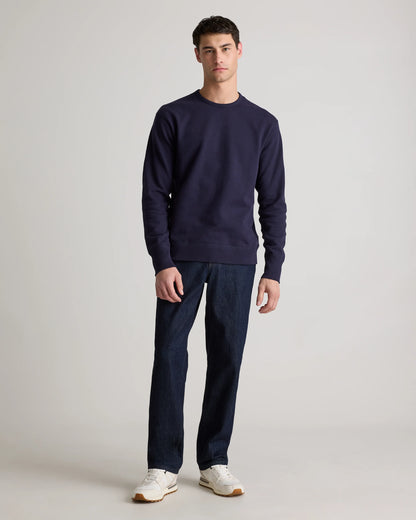 Organic Midweight French Terry Crewneck - S / Deep Navy