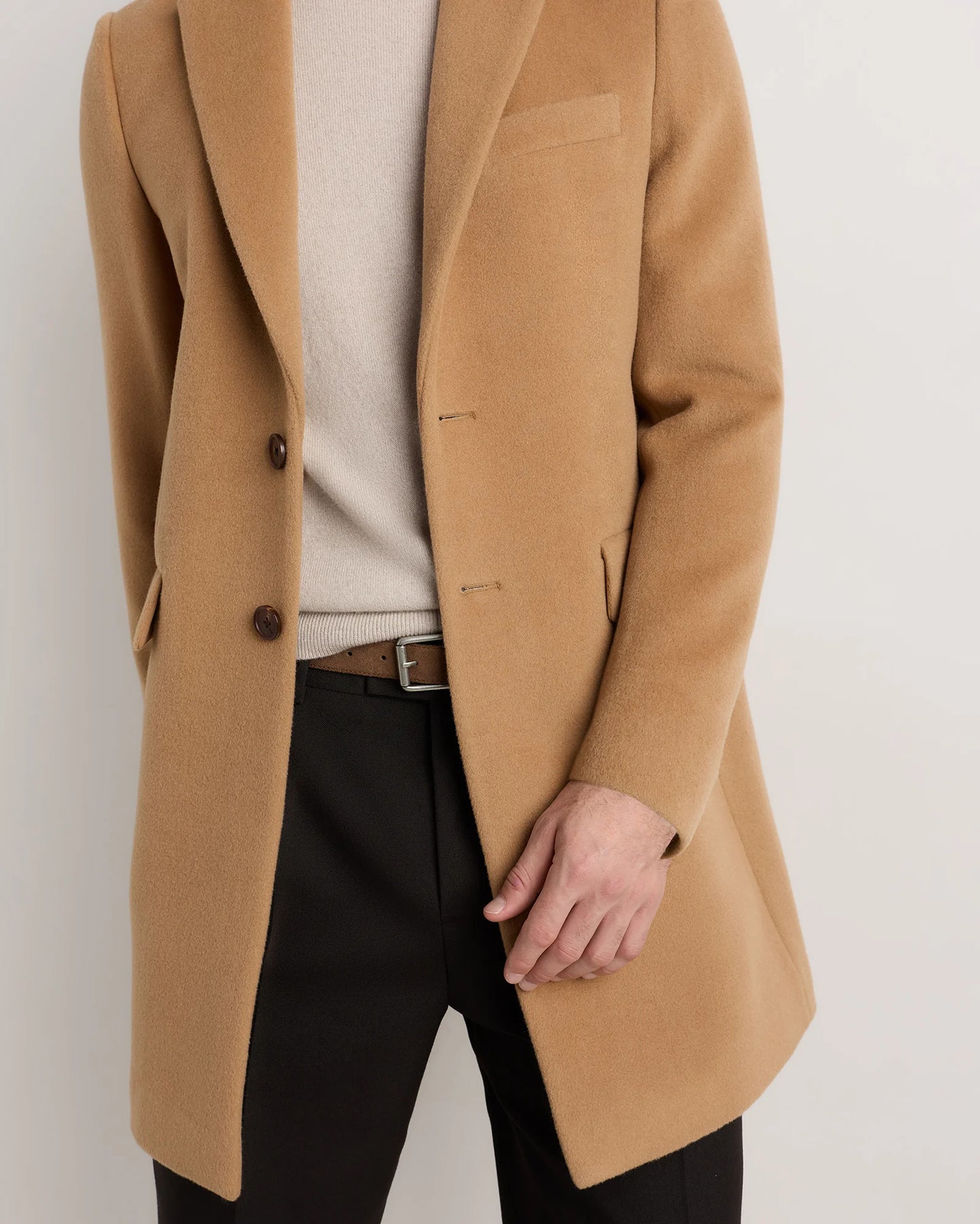 Wool Cashmere Overcoat - XS / Caramel