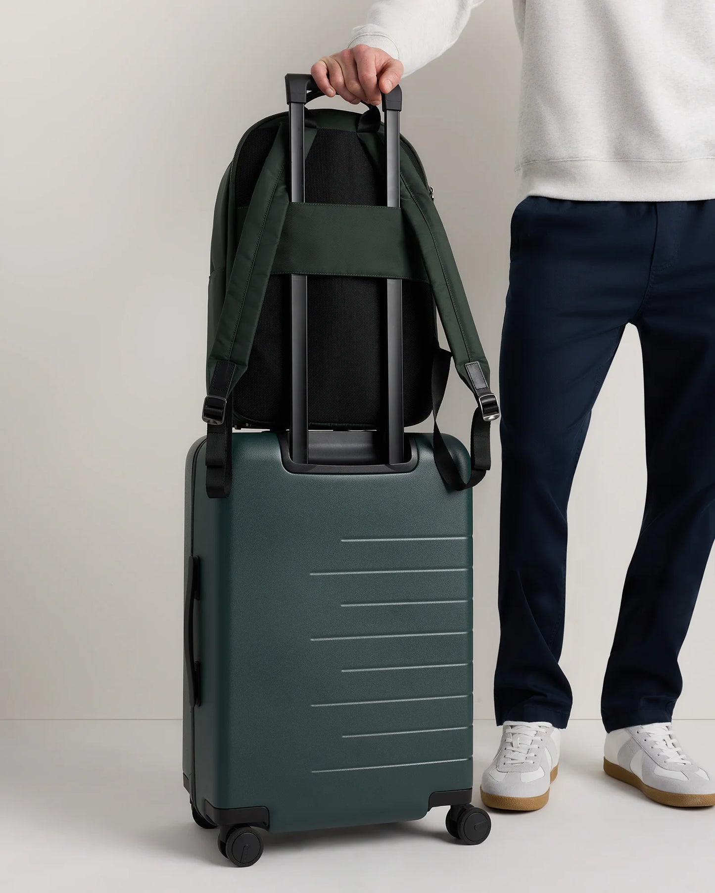 Voyage Nylon Slim Travel Backpack - One Size / Dark Green