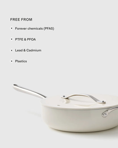 Ceramic Nonstick Saute Pan with Lid - One Size / Navy
