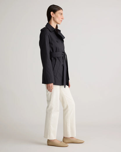 Comfort Stretch Short Trench Coat - XS / Coffee Bean Brown