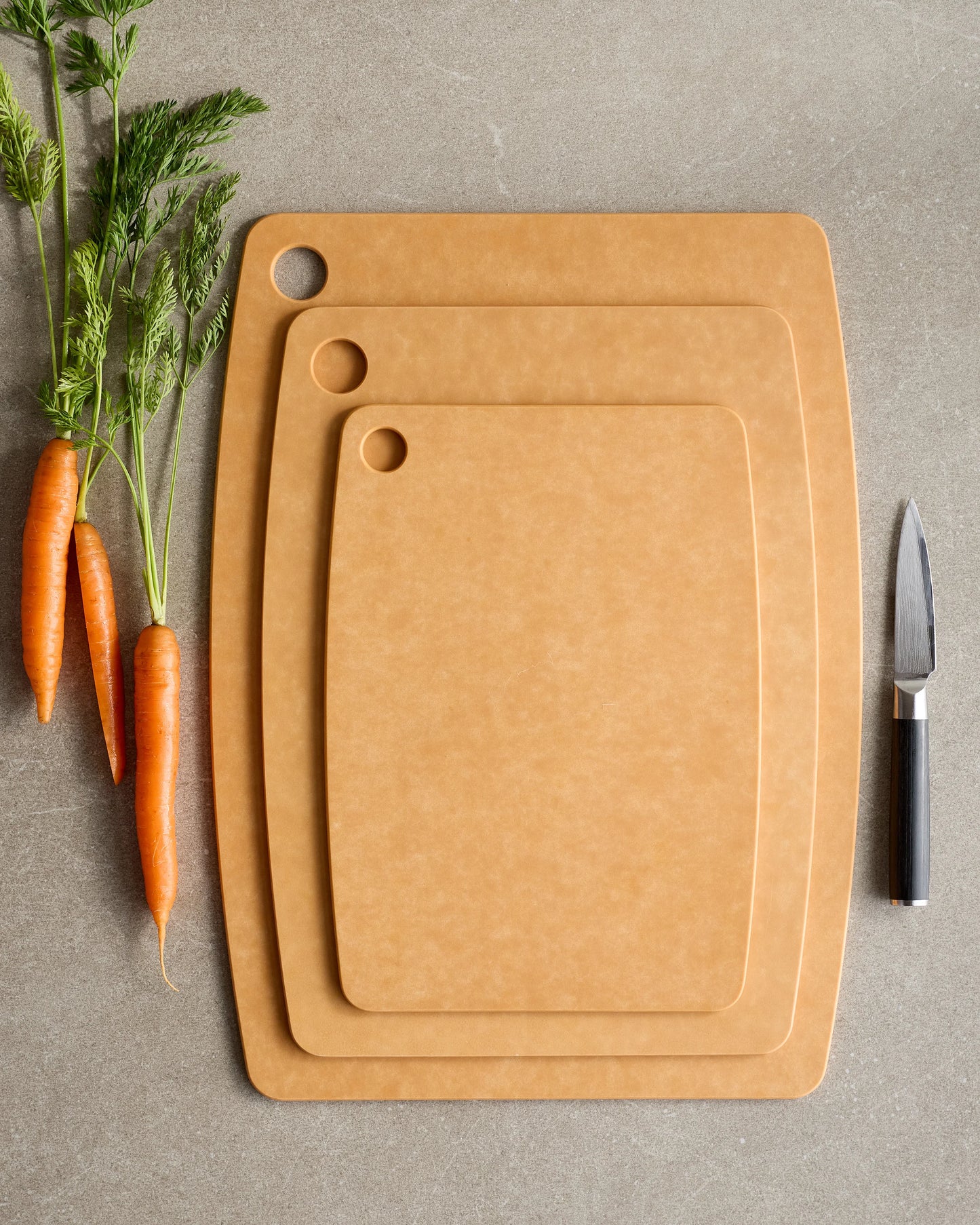 Composite Wood Cutting Boards, Set of 3 - One Size / Natural