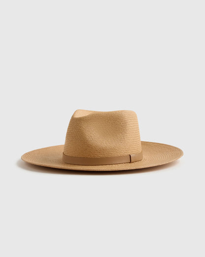 Toquilla Straw Wide Brim Panama Hat - S / Natural