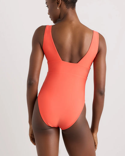 Italian Plunge One-Piece Swimsuit - XS / Deep Navy
