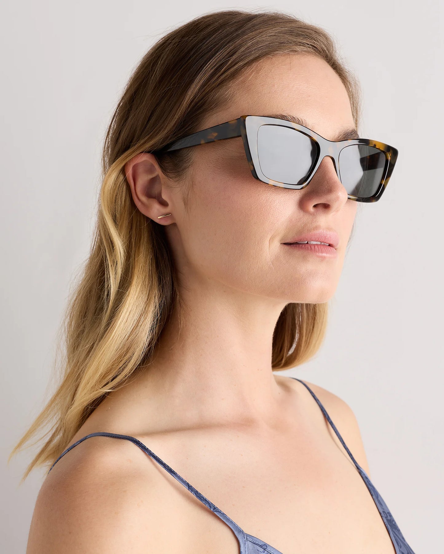 Lagos Polarized Acetate Sunglasses - One Size / Black with Grey lens