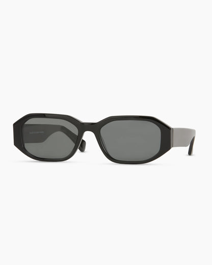 Cora Polarized Acetate Sunglasses - Wide / Black with Grey lens