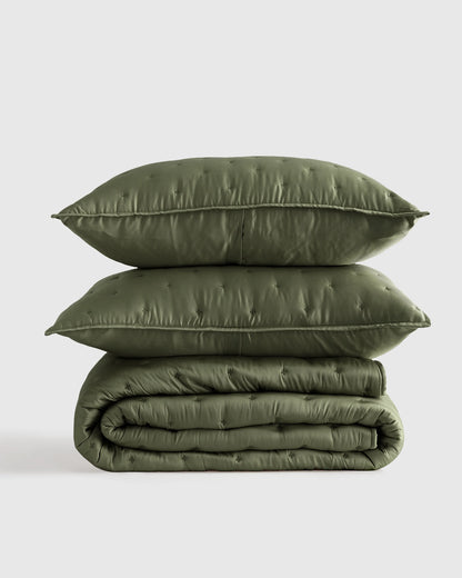Bamboo Dream Quilt Set - Twin / Sage