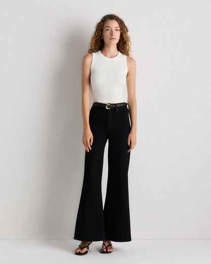 Bella Stretch Palazzo Jeans - 24 / Frosted Blue