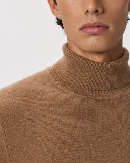 Mongolian Cashmere Turtleneck Sweater - S / Black