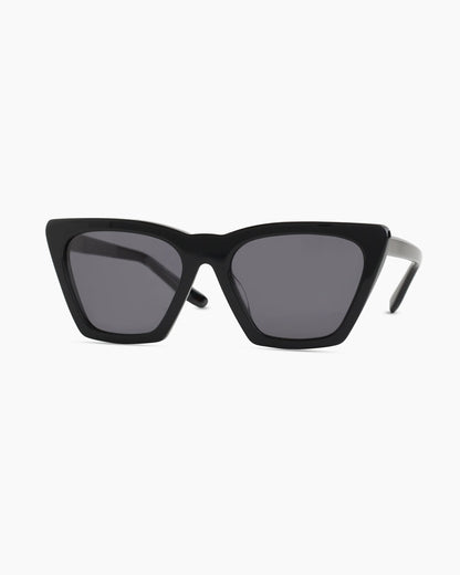 Andy Polarized Acetate Sunglasses - One Size / Black with Grey lens