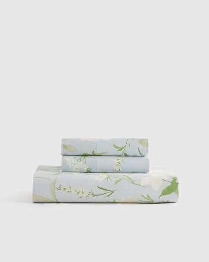Organic Crisp Percale Fitted Sheet Set - Twin / Espresso