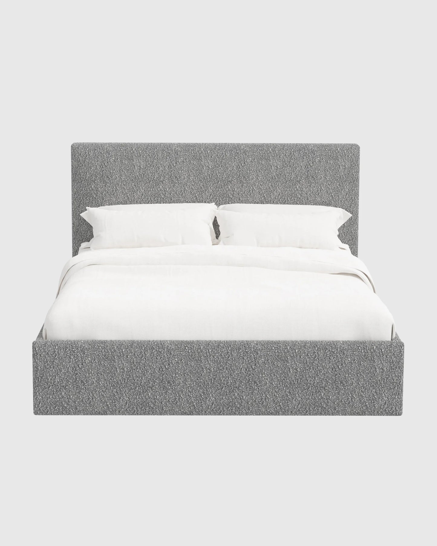 Plush Boucle Square Bed - Full / Ivory