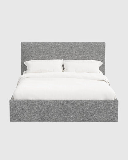 Plush Boucle Square Bed - Full / Ivory