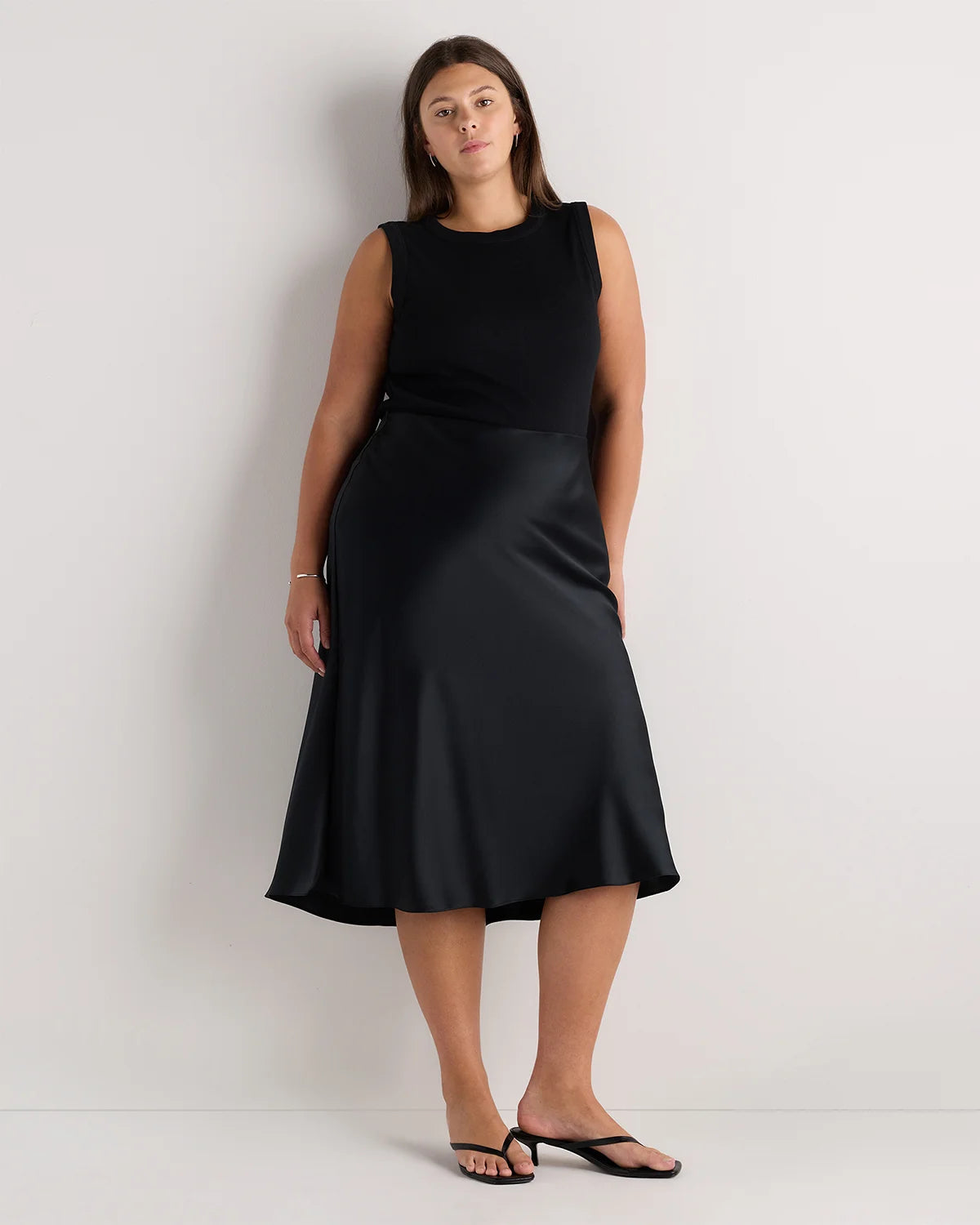 Organic Cotton Micro-Rib Cutaway Tank - 1X / Black