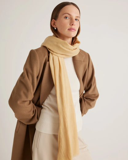 100% Pashmina Wool Scarf - One Size / Black