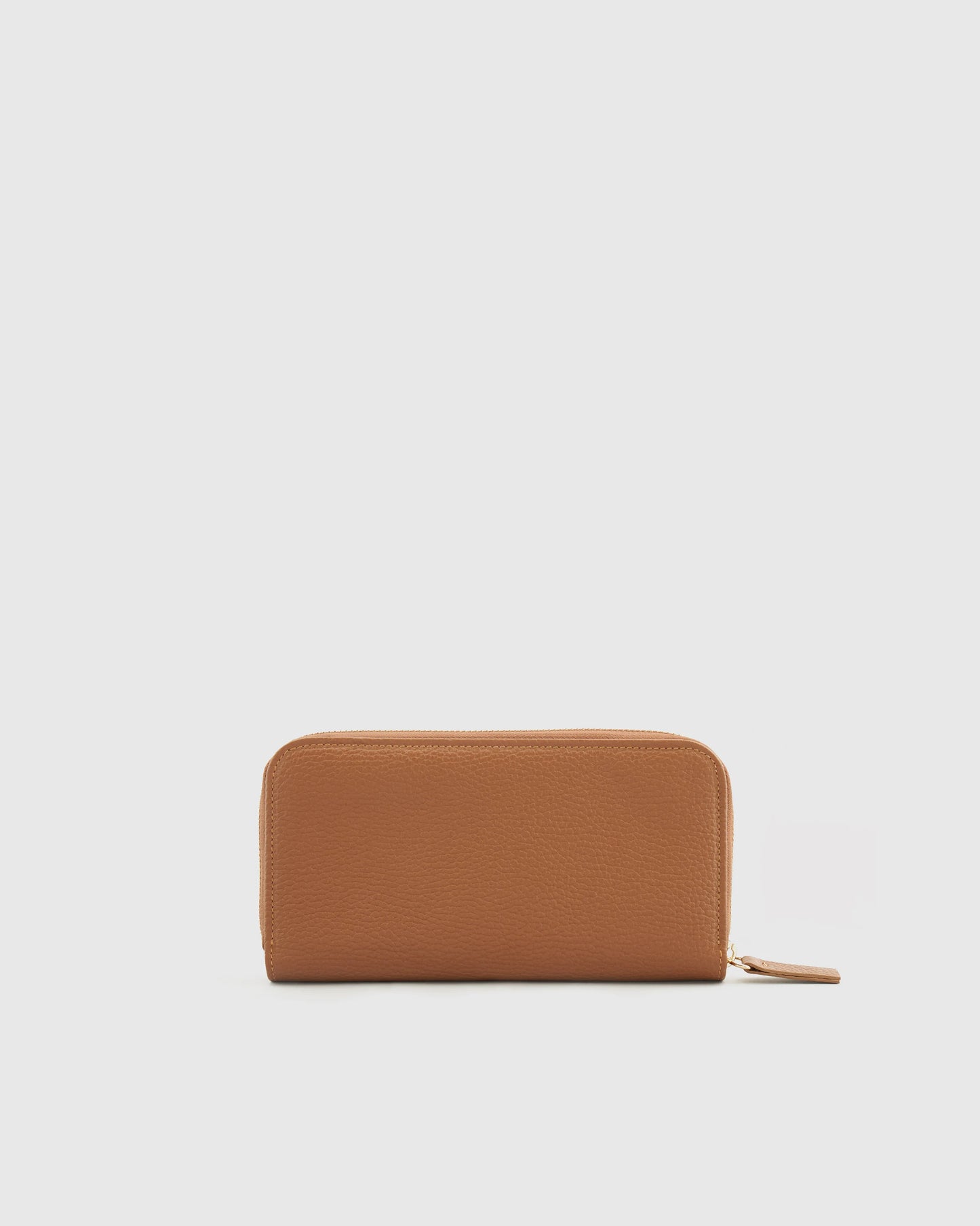 Italian Pebbled Leather Continental Wallet - One Size / Taupe