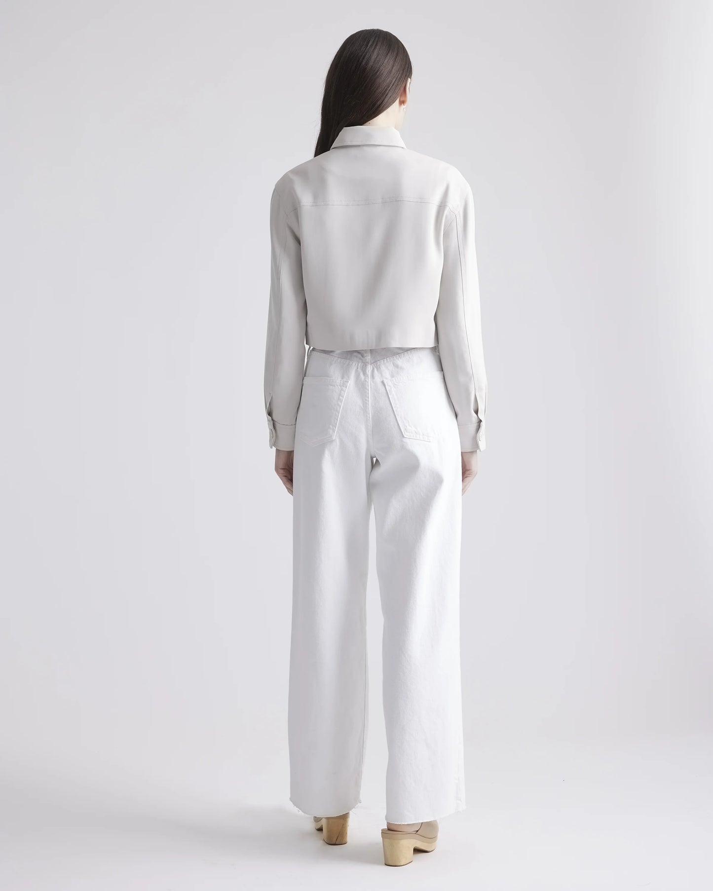Stretch Crepe Cropped Jacket - XS / Morel