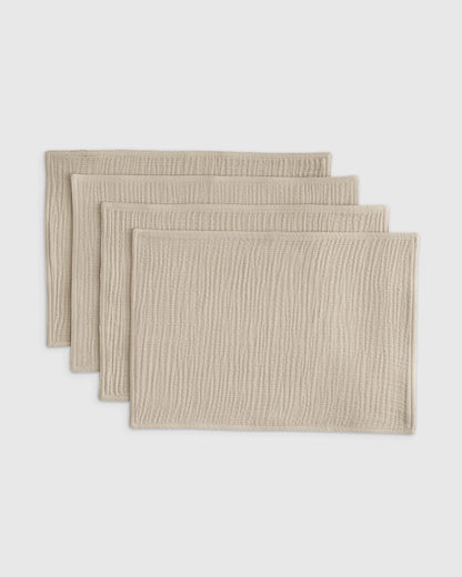 Organic Cotton Gauze Placemats - One Size / Chocolate