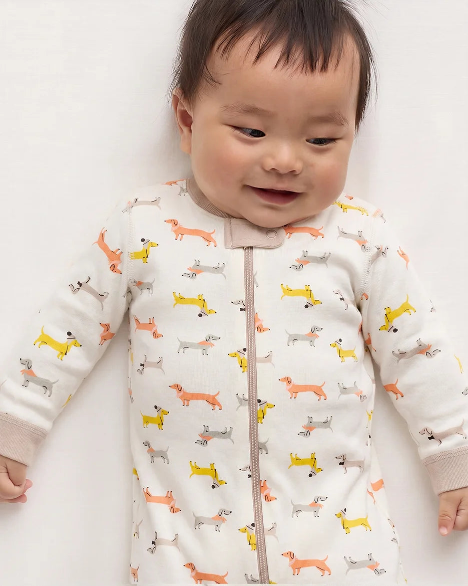 100% Organic Cotton Footie Pajama - 0-3M / Vehicles
