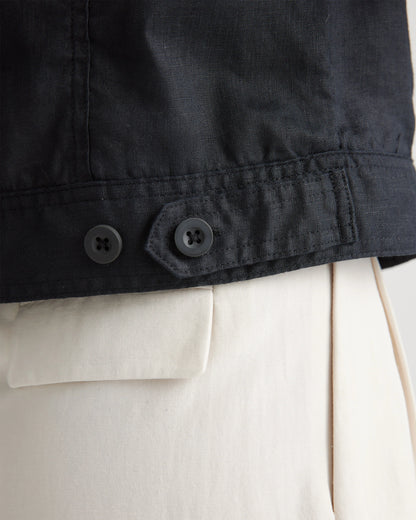 100% European Linen Jacket - XS / Flax